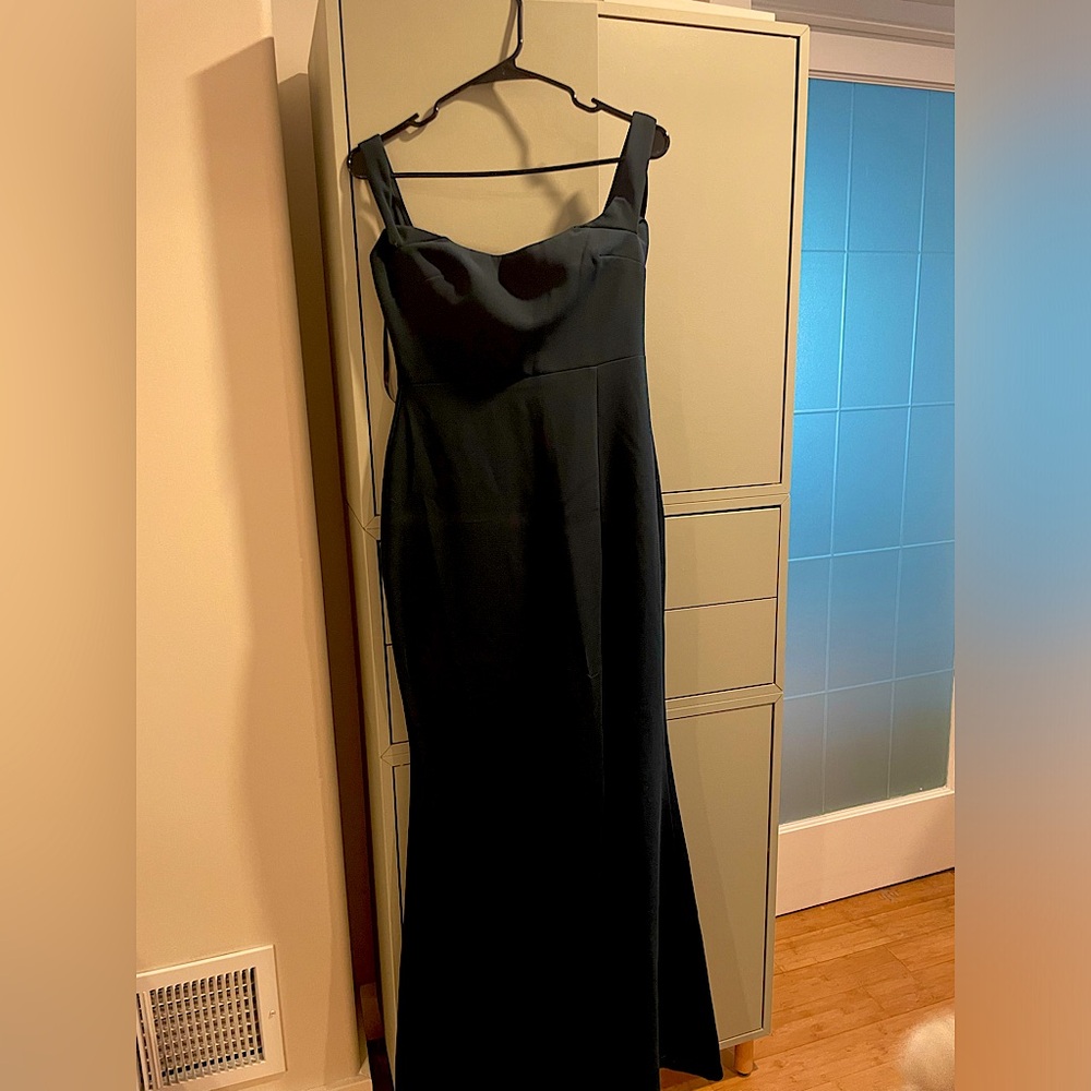 BHLDN Emerald Off-the-shoulder Bridesmaid Formal Dress